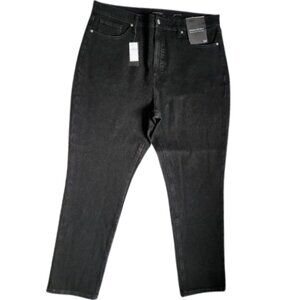 BANANA REPUBLIC High Rise Slim Ankle Black Denim Jeans New With Tags Women's 34